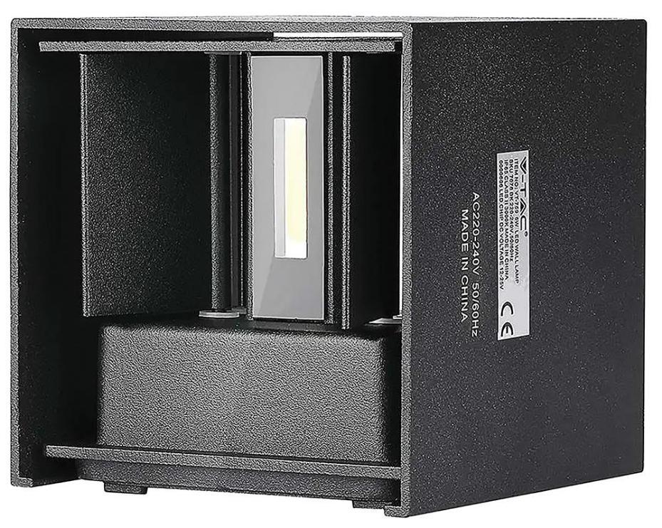 5W Square Wall Light, Black, 4000K, IP65 - VT-759 217087