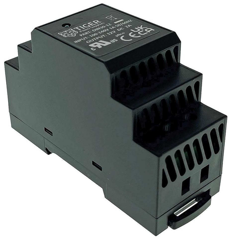 12V, 2A, 24W AC/DC DIN Rail Power Supply - DIN30-12
