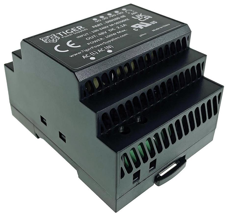 48V, 2.1A, 100W, AC/DC DIN Rail Power Supply - DIN100-48