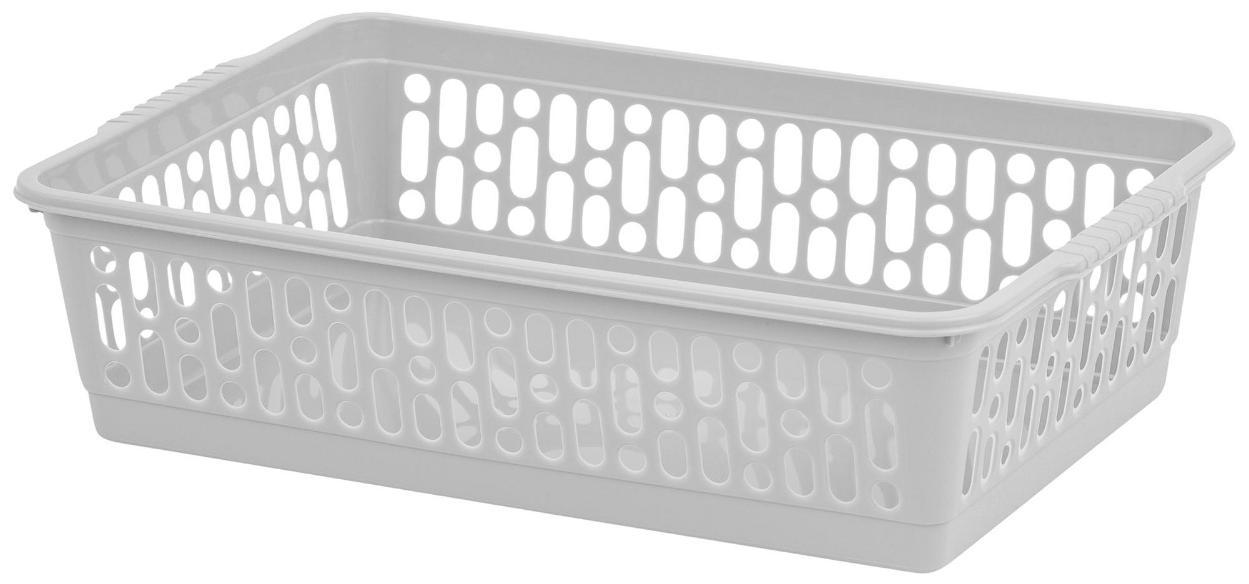 1.9L Small Handy Storage Basket, Cool Grey - 50mm x 60mm x 160mm - 30557