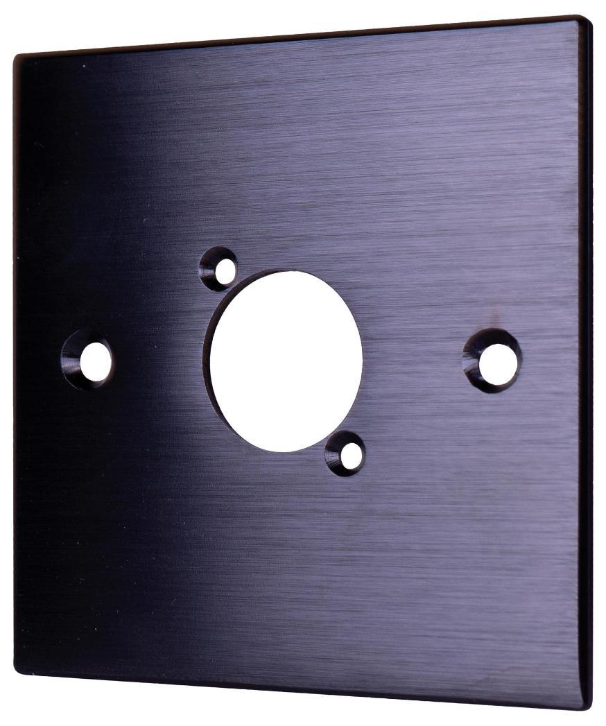 1 Gang D-series Aluminium Wallplate, Black - F267YA