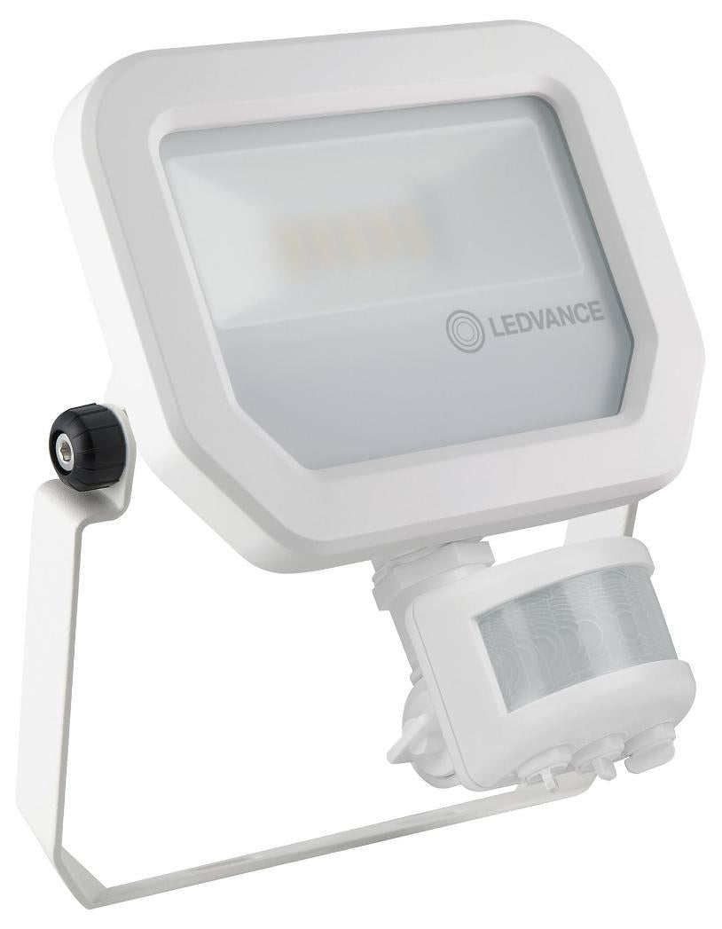 10W LED Floodlight with Motion & Daylight Sensor, 1100lm, 3000K, IP65, White - 4058075460850