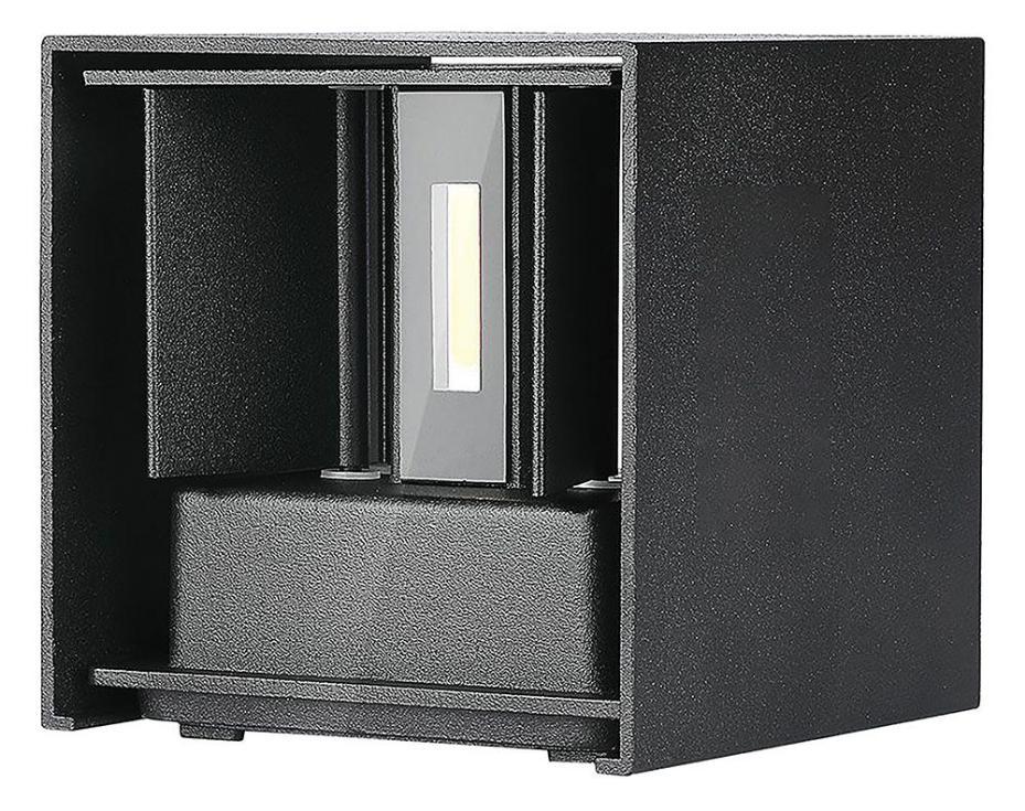 11W LED Up and Down Square Wall Light, 4000K, 1360lm, Black - VT-759-12 218530