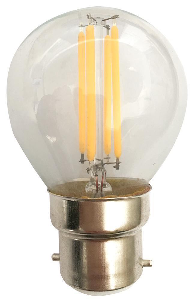 4W LED Golf Ball Filament Bulb, BC/B22, 2700K , Non-Dimmable - PEL00908-E