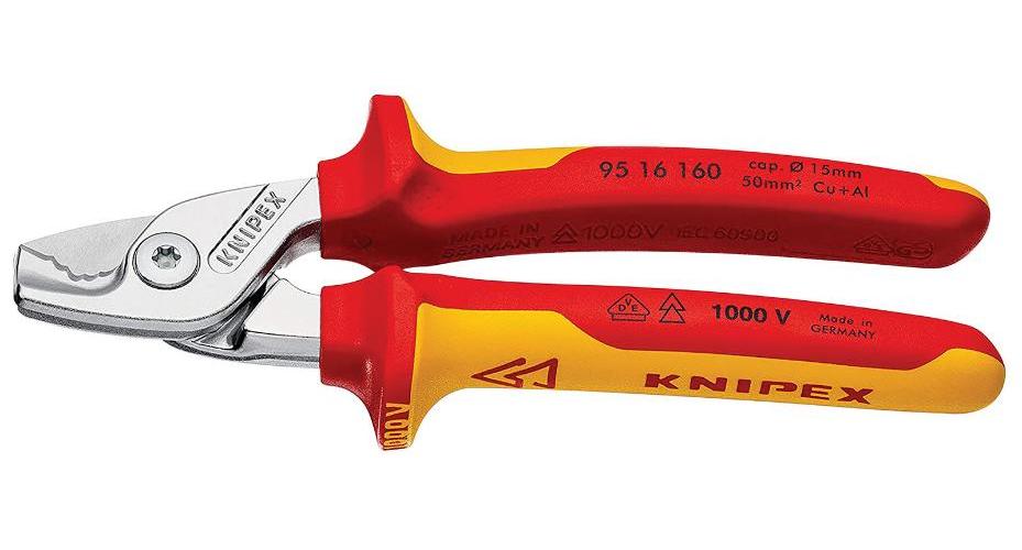 6.3" (160mm) VDE Insulated StepCut Cable Shears - 95 16 160