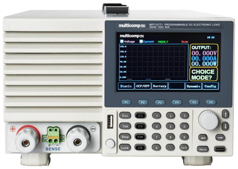 Programmable DC Electronic Load, 150V, 40A, 300W - MP710771