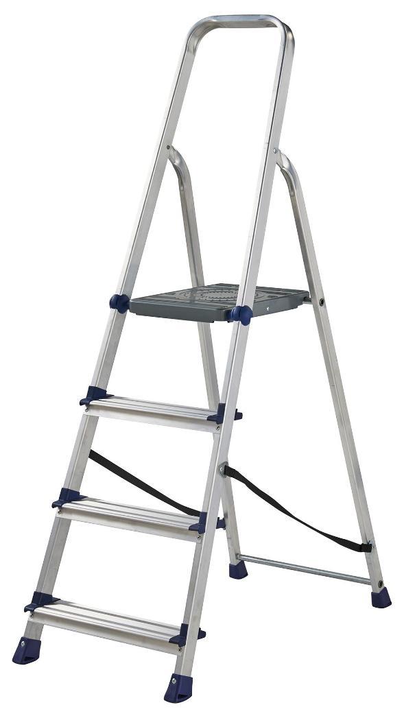 4 Tread Step Ladder with Large Platform & High Handrail - 7040418L