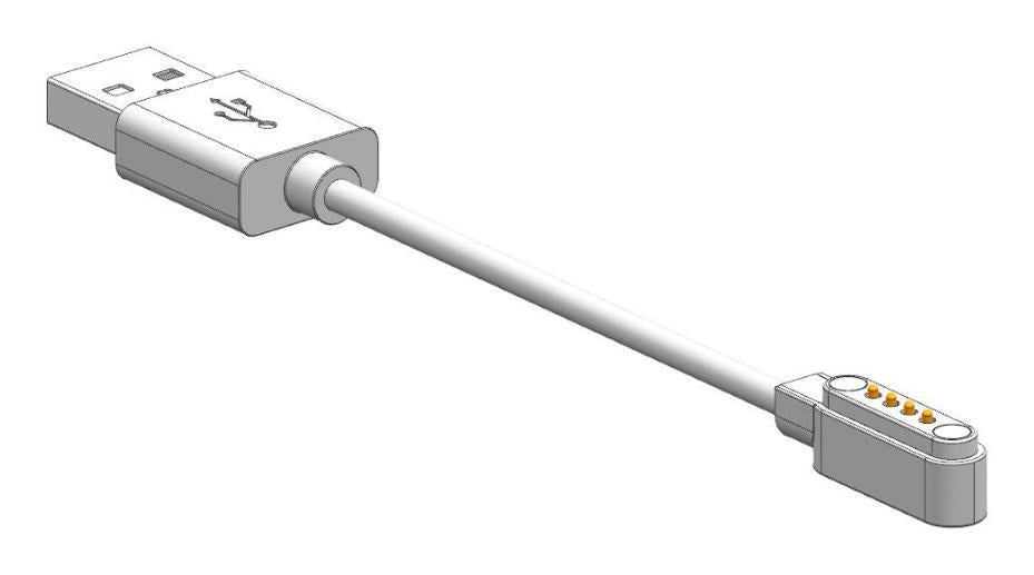 4 Pole Magnetic Cable Connector Plug to USB Type A Plug, 600mm - MP009322