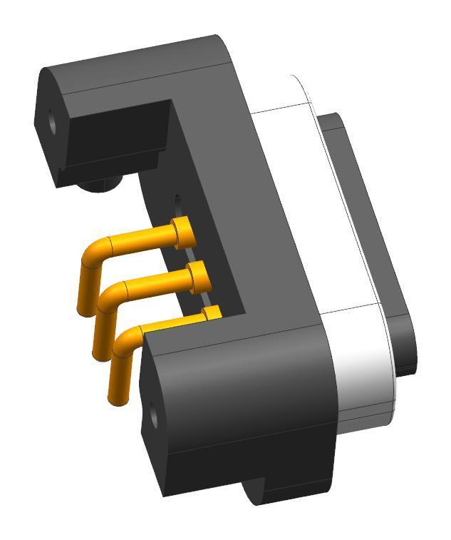 3 Pole Magnetic Plug, Right Angle, PCB - MP009332