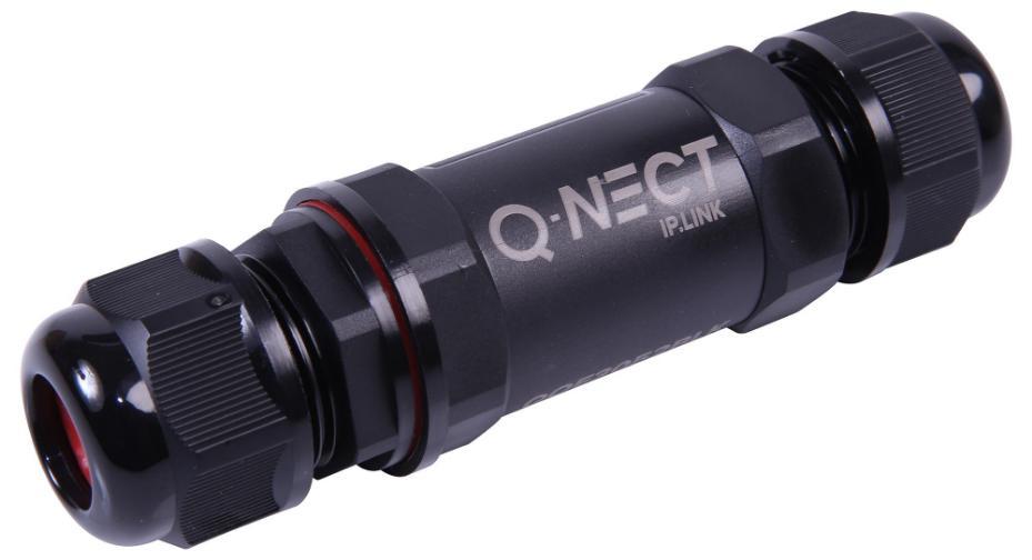 5 Pole Inline Cable Joiner Connector, 450V AC, 24A, IP68 - QOE3052BLK