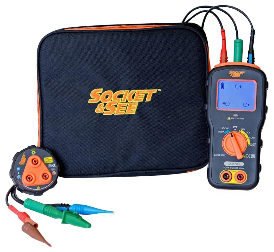 Digital Multimeter, Loop & Socket Tester, 500V AC/DC - DLM PRO