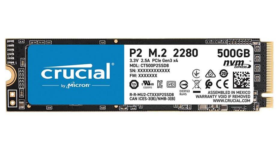 P2 Plus M.2 2280 PCIe SSD Solid State Drive, 500GB - CT500P2SSD8