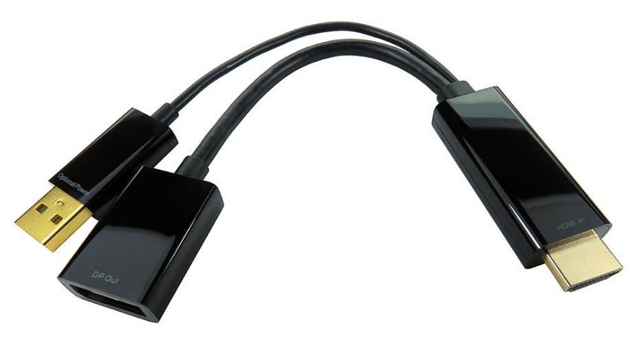 4K 60Hz HDMI to DisplayPort Adaptor with USB - PSG91942