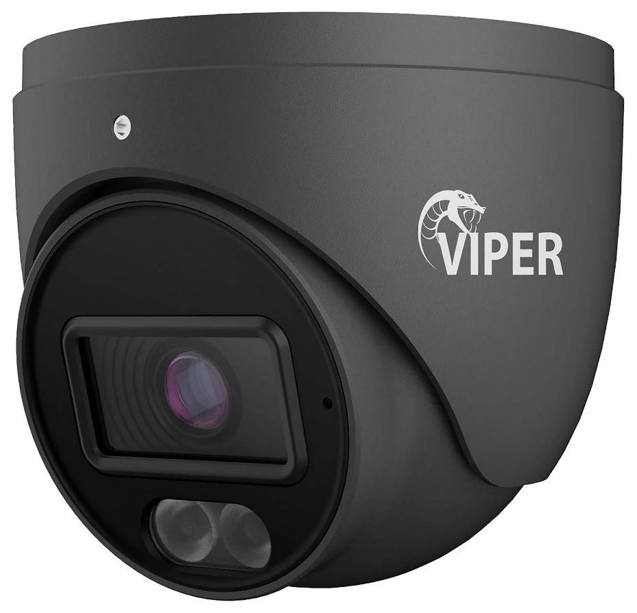 5MP Full-Colour Network Fixed 1/2.7" Turret LED Camera, Grey - TURVIP-5C1-FG