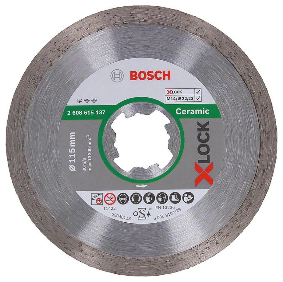 4 1/2" (115mm x 1.6mm x 22.23mm) Angle Grinder X-LOCK Diamond Ceramic Cutting Disc - 2608615137