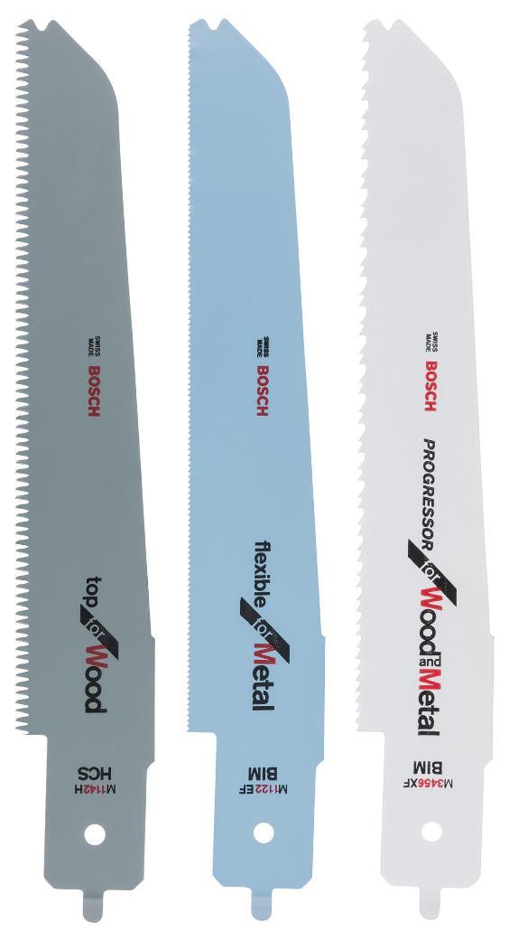 235mm Wood & Metal Reciprocating Saw Blade Set, 3 Piece - 2608656934