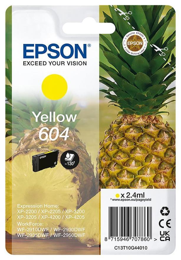 604 Original Ink Cartridge, Yellow - C13T10G44010
