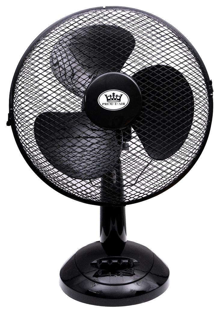 12" Oscillating Desktop Fan, Black - EH1522BLK