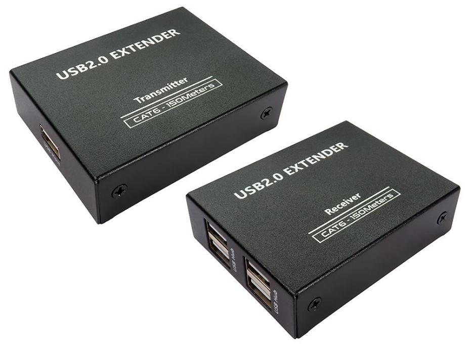 4 Port USB 2.0 over Cat5e / Cat6 Ethernet Extender, 150m - PSG91954