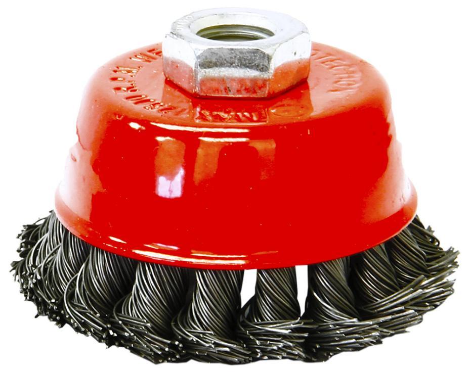3" (75mm) Twist Knot Wire Cup Brush for Angle Grinders - 24365