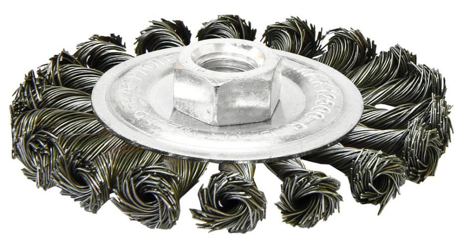 4" (100mm) Twist Knot Wire Wheel for Angle Grinders - 24367