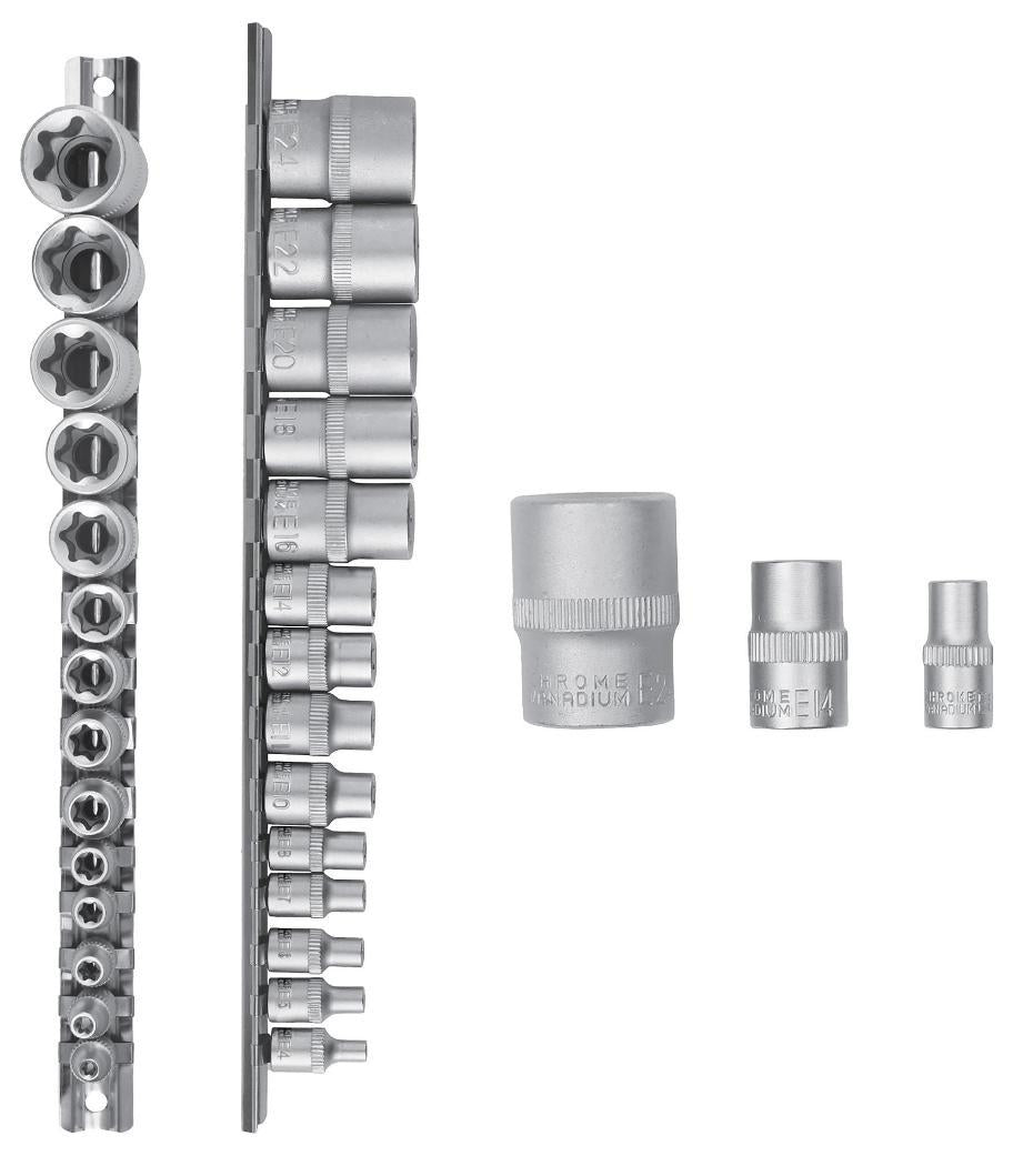 1/4", 3/8" & 1/2" Drive E Socket Set, 14 Piece - 38640