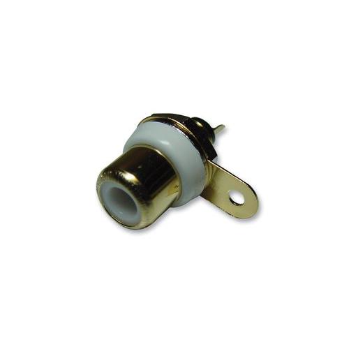 MR565MG-W - PHONO SOCKET, CHASSIS, WHITE/GOLD