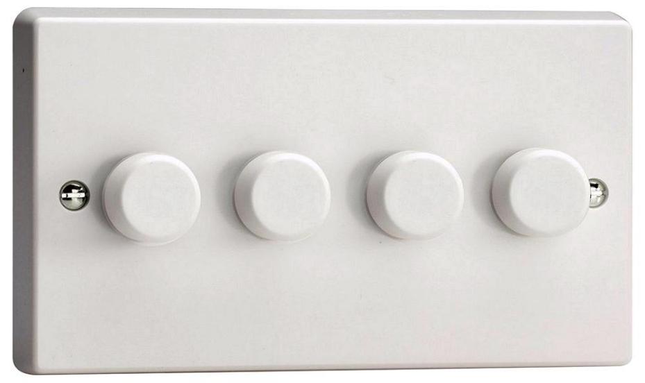 LED Dimmer Switch, 4 Gang, 2 Way, 0.9A - JQDP254W