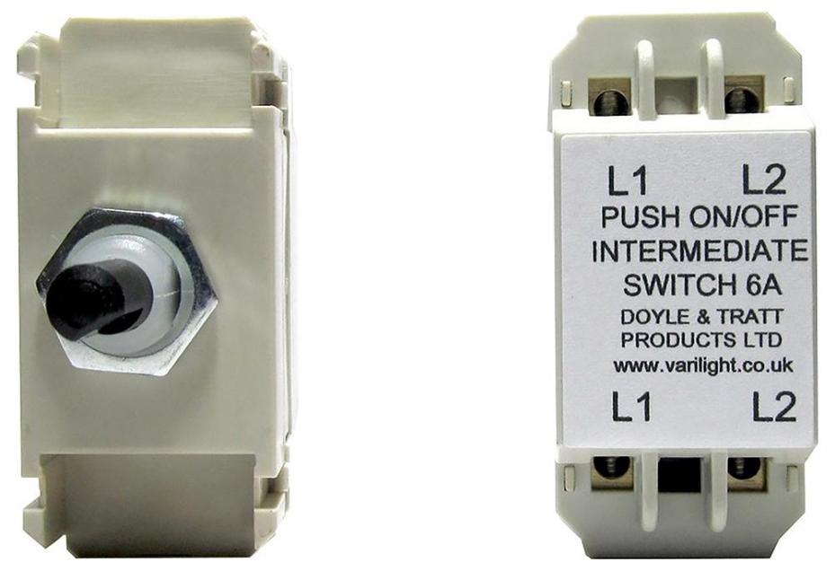 Intermediate Push On/Off Switch Module, 3 Way, 6A - MPINT