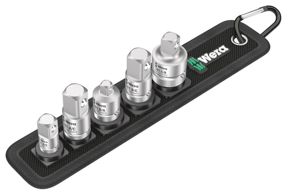 781/5 1/4", 3/8" & 1/2" Socket Wrench Adaptor Set, 5 Piece - 05042680001