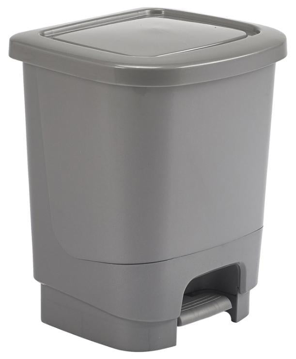 8L Pedal Bin, Silver - H10PB2