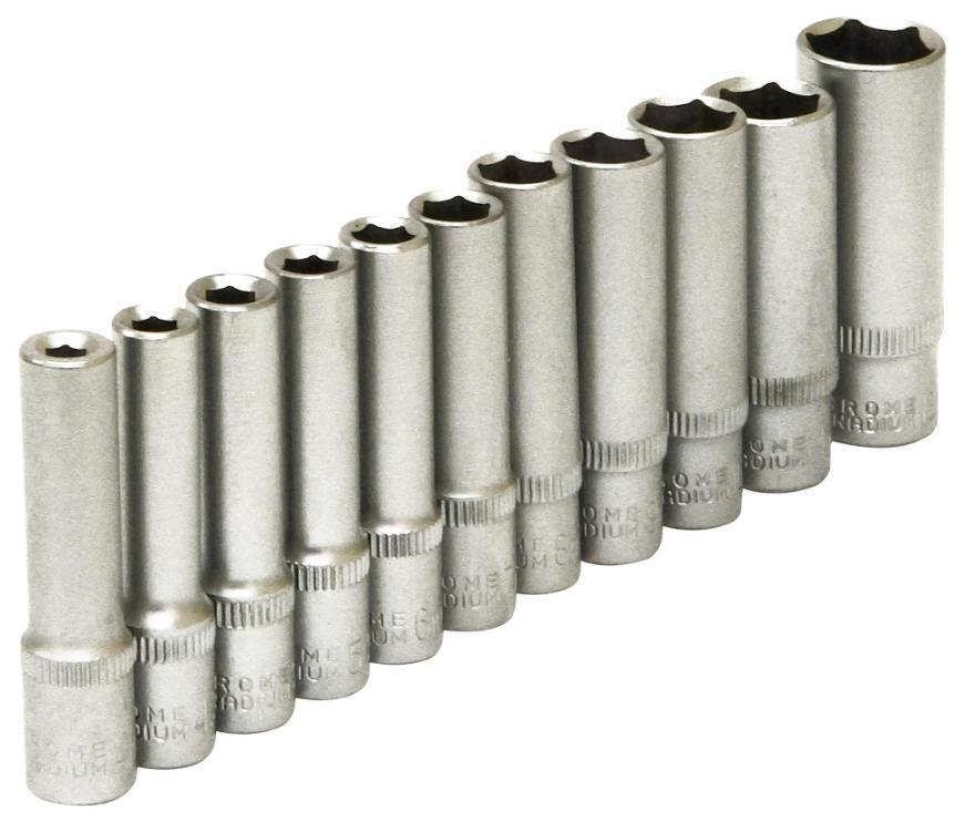 1/4" Square Drive Deep Socket Set, 11 Piece - 38616