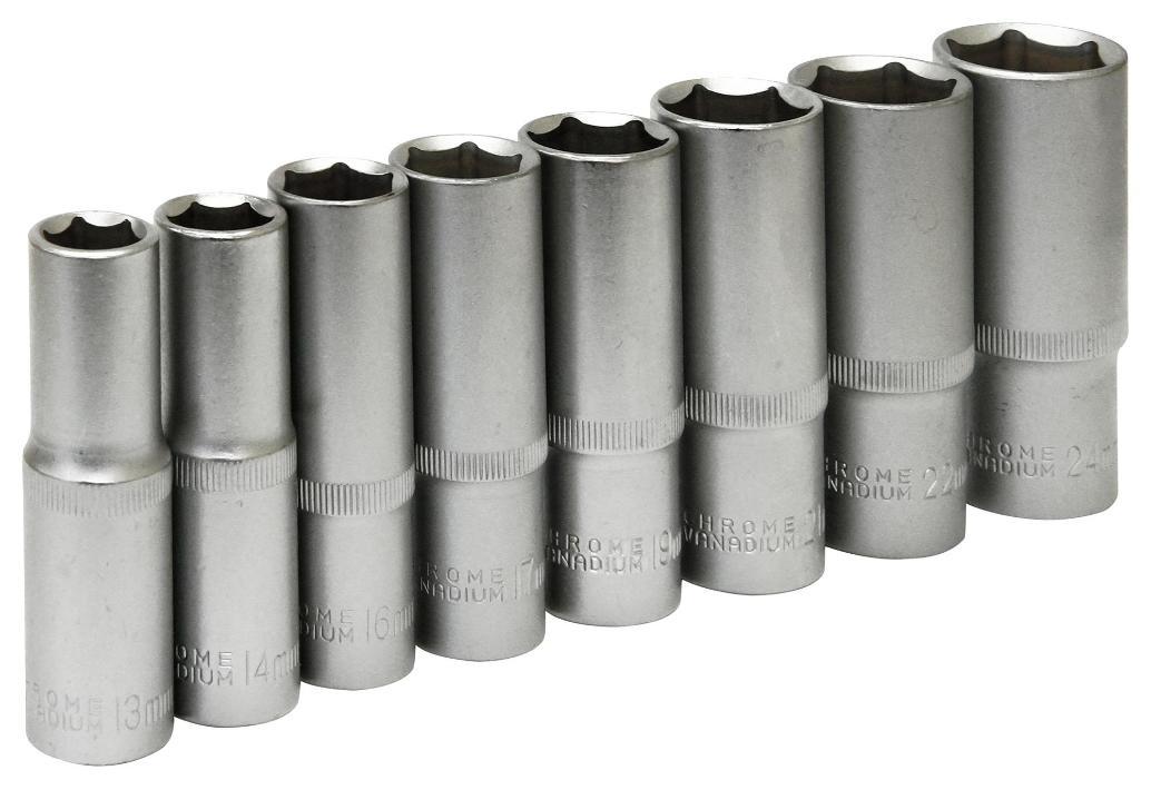 1/2" Square Drive Deep Socket Set, 11 Piece - 38618