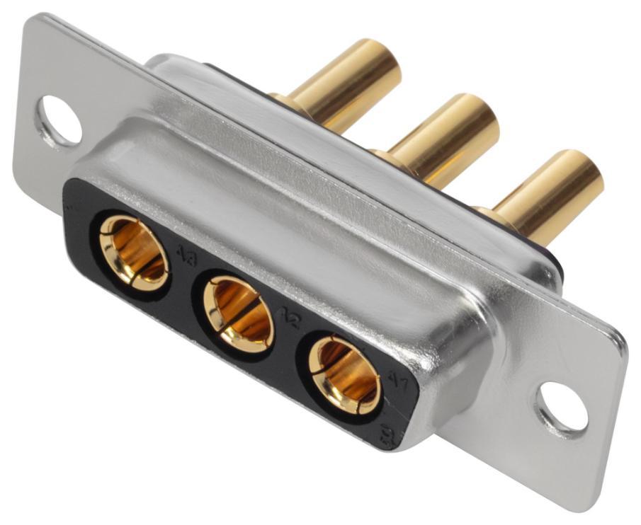 3W3 Combination Power and Signal D Sub Socket, Vertical Solder Pins, 20A - MHCDS3W3S2