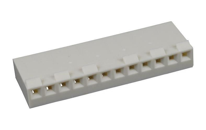 13 Way Crimp Terminal Connector Socket Receptacle House, Friction Ramp, Natural, 3.96mm Pitch - 09-50-8131