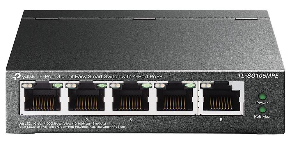 5 Port Gigabit Easy Smart Switch with PoE+ - TL-SG105MPE