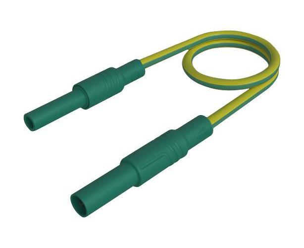 4mm Banana Plug Test Lead, 1kV, 32A, 500mm, Green/Yellow - 934045188