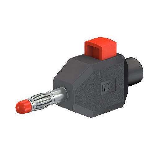 4MM PLUG, SPRING LOADED, BLACK, 2PK - KLS4 SCHWARZ
