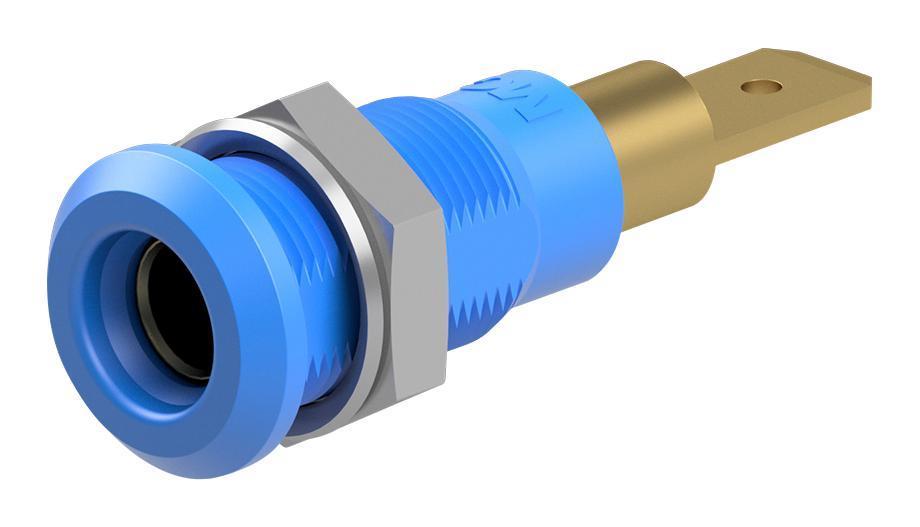 4MM SOCKET, METAL, BLUE, 25A, QC - 64.3040-23