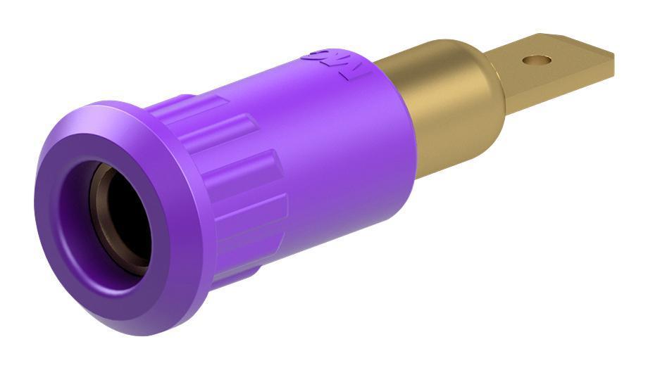 4MM SOCKET, MTL, VIOLET, 25A, QC, P/FIT - 64.3010-26
