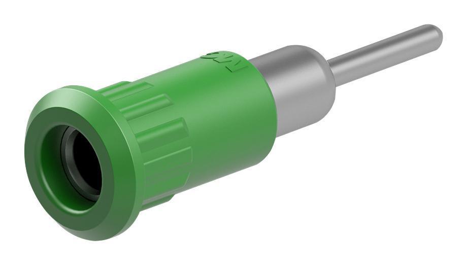 4MM SOCKET, METAL, GREEN, 25A, RP, P/FIT - 64.3011-25