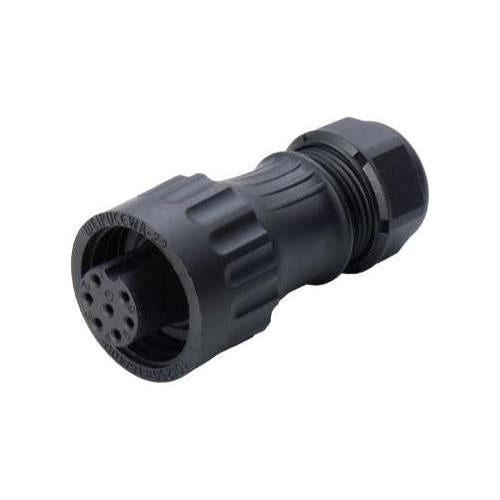 6 Pole Circular Inline Connector Socket, IP67, Solder Terminals, 4.5mm to 7mm Cables - MP007698