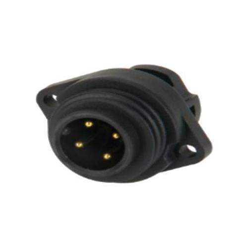 4 Pole Circular Panel Mount Plug, IP67, Screw Terminals - MP007678