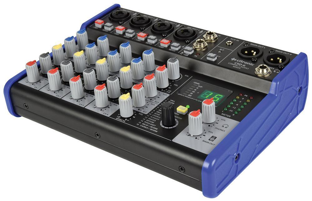 6 Channel Compact Mixing Desk with DSP/BT - CSD-6