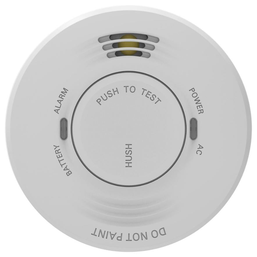 Interlinkable Optical Smoke Alarm, Mains Powered with 10Y Backup Li-Ion Battery - QFS-ELCON10-IS