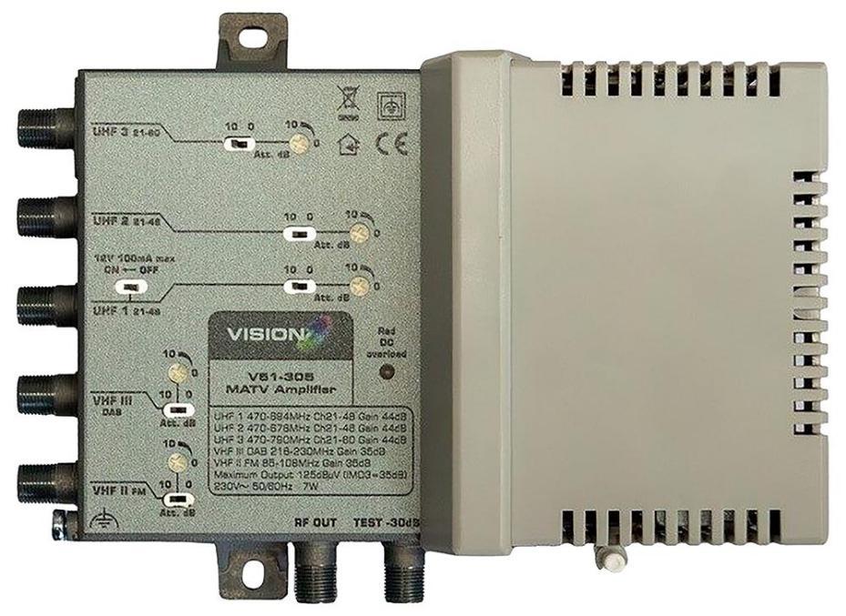 MATV Amplifier, 5 Inputs, 5G - V51-305