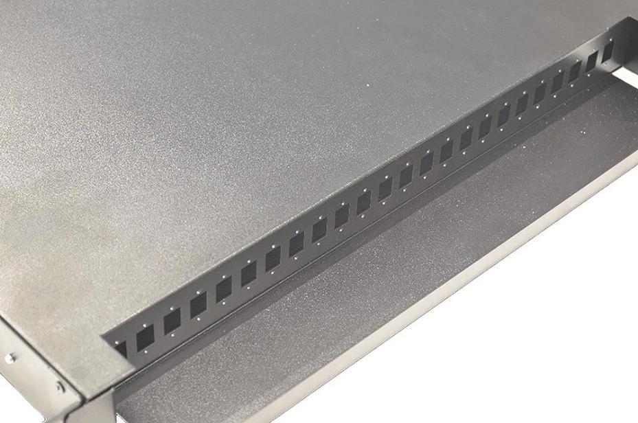 19" Fibre Splice Rack Panel, 24 Outlets, Simplex SC or Duplex LC, 1U - BFRAK-SXDX-24-1U