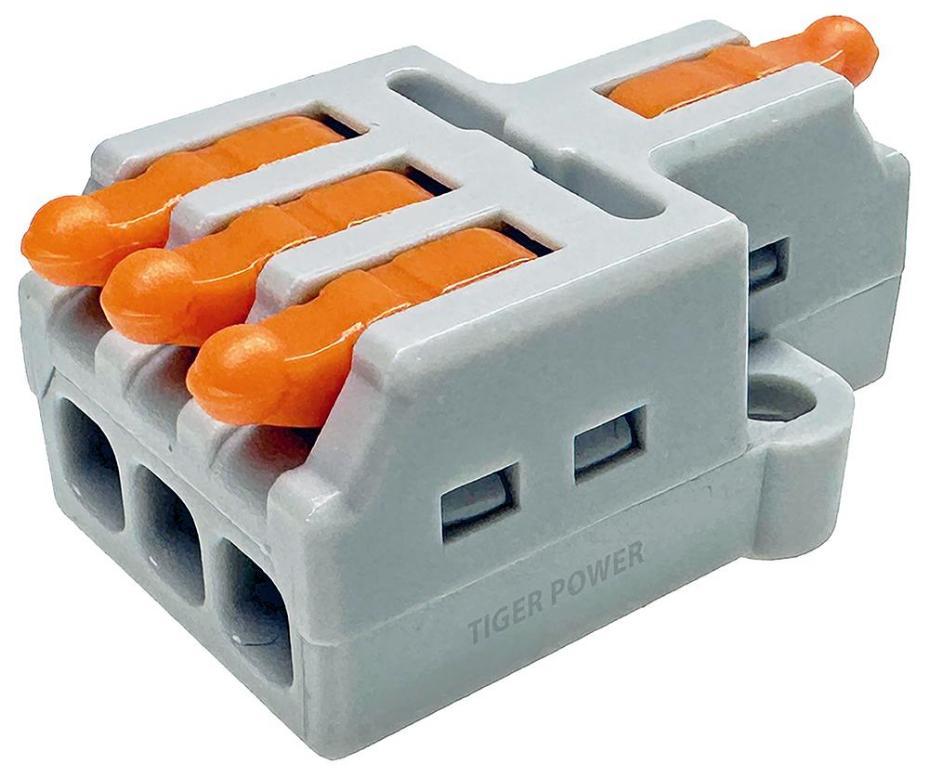 1 Way In 3 Way Out Quick Wire Connector Splitter, 32A, 250V AC - TGR-QC-1-3