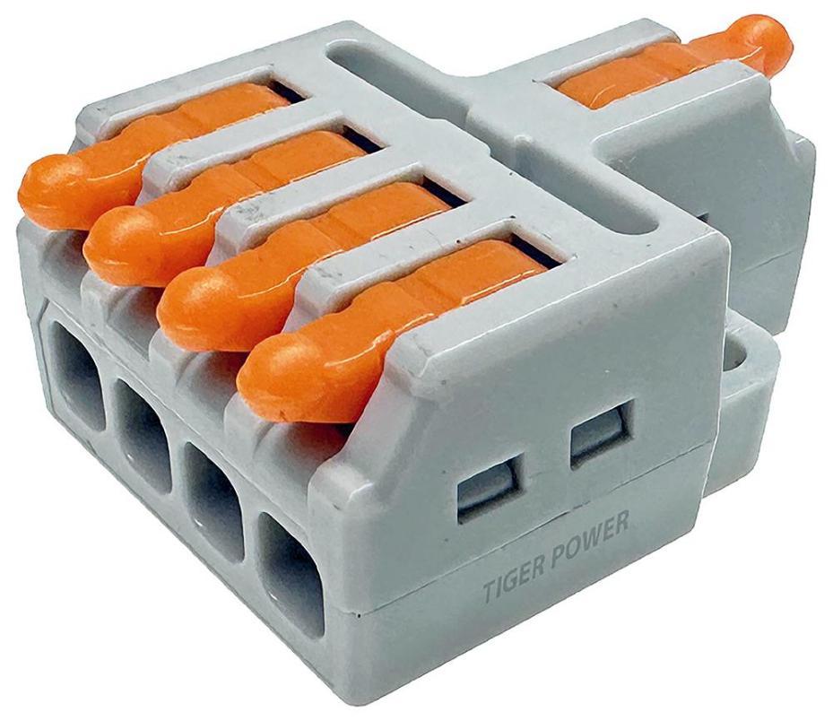 1 Way In 4 Way Out Quick Wire Connector Splitter, 32A, 250V AC - TGR-QC-1-4