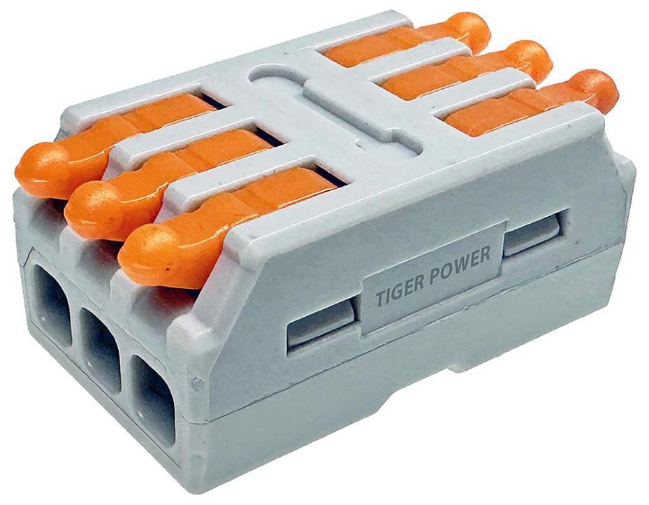 3 Way Quick Wire Connector Splitter, 32A, 250V AC - TGR-QC-3-3